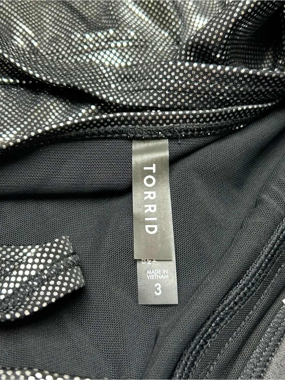 Torrid Foil Keyhole Plunge One-Piece Swimsuit metallic silver finish 3X NWT